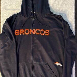 NFL Team Apparel Navy Hoodie Denver Broncos